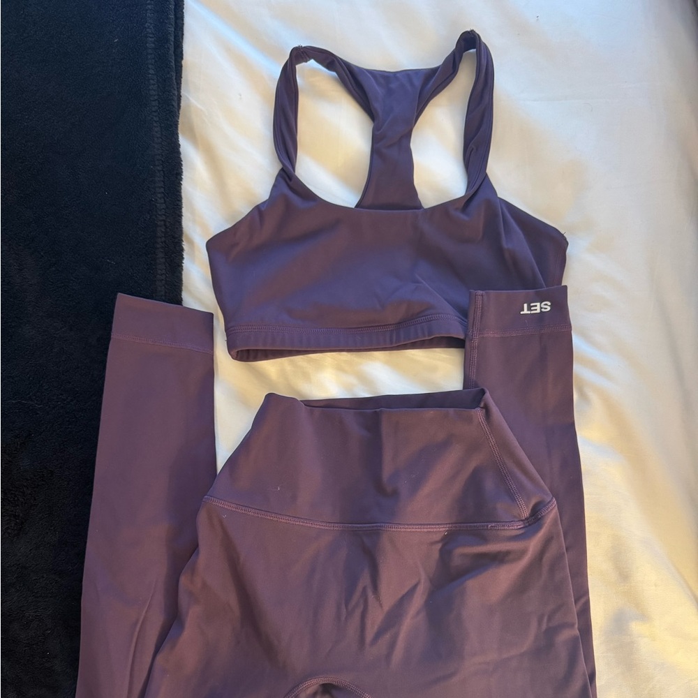 SET Active Purple Leggings and Sports Bra Set